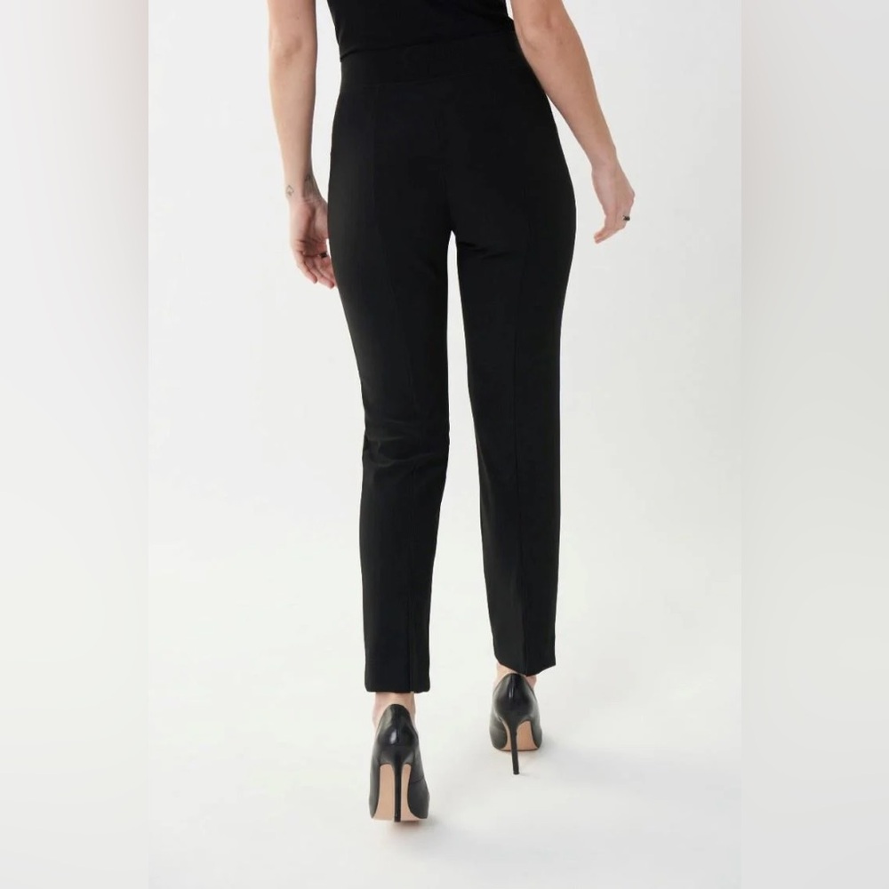 JOSEPH RIBKOFF Back Slit Classic Black Slim Fit Pull On Ankle Pants, size 12 - Picture 8 of 11
